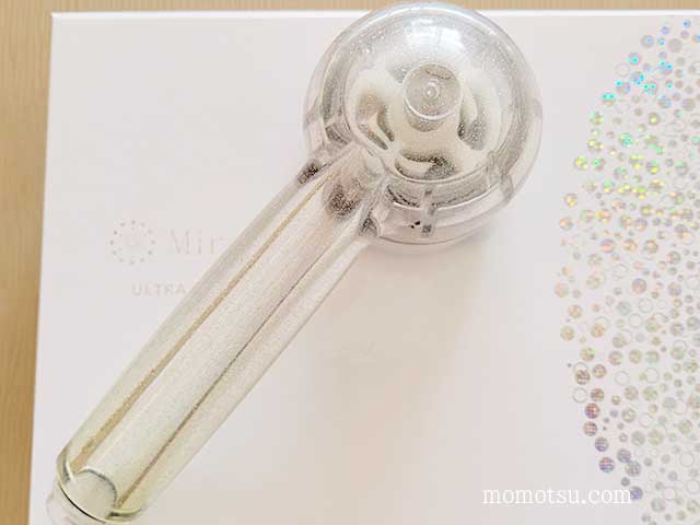 ミラブルプラスを分解洗浄する前のシャワーヘッド